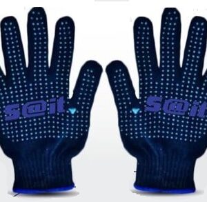 DOUBLE SIDE BLUE DOTTED KNITTED GLOVES