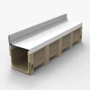 High Quality Polymer Concrete Trench Drain with Stainless Steel Slot Cover