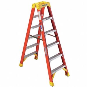 WERNER TWIN STEP FIBERGLASS LADDER T6206